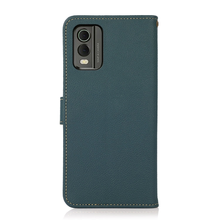 For Nokia C32 KHAZNEH Custer Genuine Leather RFID Phone Case(Green) - Nokia Cases by PMC TechLife | Online Shopping South Africa | PMC TechLife | Buy Now Pay Later Mobicred