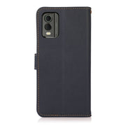 For Nokia C32 KHAZNEH Custer Genuine Leather RFID Phone Case(Blue)