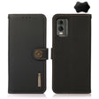 For Nokia C32 KHAZNEH Custer Genuine Leather RFID Phone Case(Black) - Nokia Cases by PMC TechLife | Online Shopping South Africa | PMC TechLife | Buy Now Pay Later Mobicred