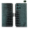 For Motorola Edge 50 Neo Crocodile Top Layer Cowhide Leather Phone Case(Green) - Motorola Cases by PMC TechLife | Online Shopping South Africa | PMC TechLife | Buy Now Pay Later Mobicred
