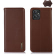 For Motorola Moto G Power 2023 KHAZNEH Nappa Top Layer Cowhide Leather Phone Case(Brown) - Motorola Cases by PMC TechLife | Online Shopping South Africa | PMC TechLife | Buy Now Pay Later Mobicred