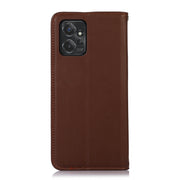 For Motorola Moto G Power 2023 KHAZNEH Nappa Top Layer Cowhide Leather Phone Case(Brown)