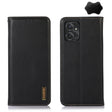 For Motorola Moto G Power 2023 KHAZNEH Nappa Top Layer Cowhide Leather Phone Case(Black) - Motorola Cases by PMC TechLife | Online Shopping South Africa | PMC TechLife | Buy Now Pay Later Mobicred