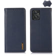 For Motorola Moto G Power 2023 KHAZNEH Nappa Top Layer Cowhide Leather Phone Case(Blue) - Motorola Cases by PMC TechLife | Online Shopping South Africa | PMC TechLife | Buy Now Pay Later Mobicred