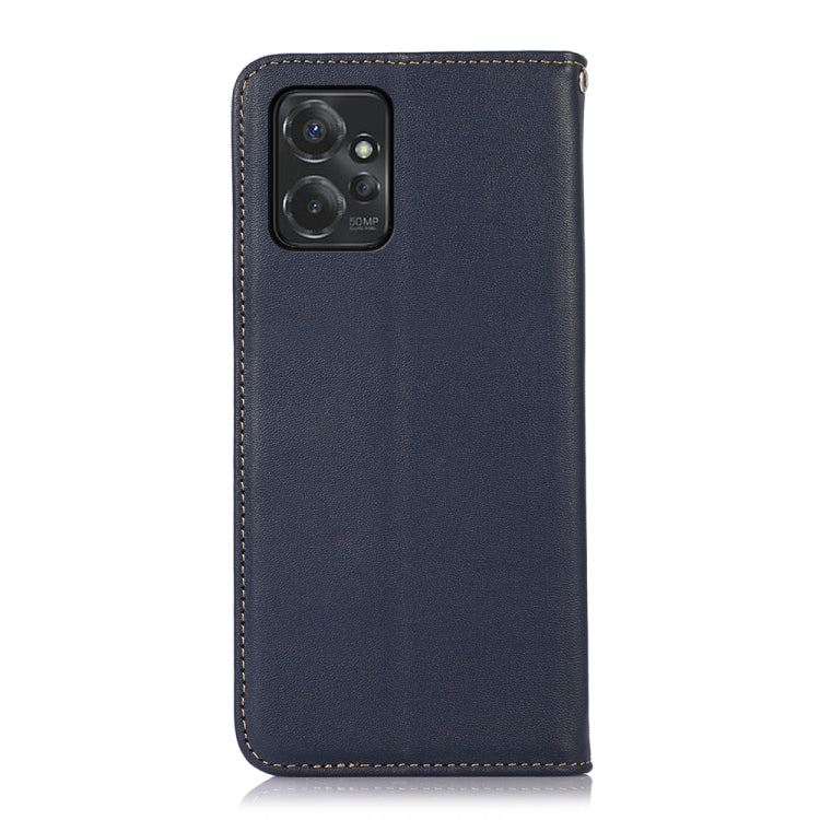 For Motorola Moto G Power 2023 KHAZNEH Nappa Top Layer Cowhide Leather Phone Case(Blue) - Motorola Cases by PMC TechLife | Online Shopping South Africa | PMC TechLife | Buy Now Pay Later Mobicred