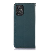 For Motorola Moto G Power 2023 KHAZNEH Nappa Top Layer Cowhide Leather Phone Case(Green)
