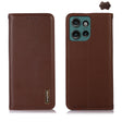 For Motorola Edge 50 Global KHAZNEH Nappa Top Layer Cowhide Leather Phone Case(Brown) - Motorola Cases by PMC TechLife | Online Shopping South Africa | PMC TechLife | Buy Now Pay Later Mobicred