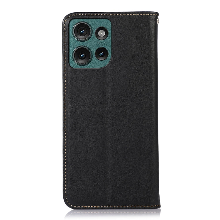 For Motorola Edge 50 Global KHAZNEH Nappa Top Layer Cowhide Leather Phone Case(Black) - Motorola Cases by PMC TechLife | Online Shopping South Africa | PMC TechLife | Buy Now Pay Later Mobicred
