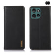 For Motorola Edge 50 Neo KHAZNEH Nappa Top Layer Cowhide Leather Phone Case(Black) - free shipping - PMC TechLife - Order now!