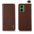 For Motorola Moto G35 KHAZNEH Nappa Top Layer Cowhide Leather Phone Case(Brown) - Motorola Cases by PMC TechLife | Online Shopping South Africa | PMC TechLife | Buy Now Pay Later Mobicred