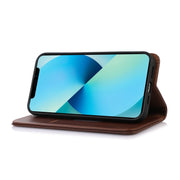 For Motorola Moto G35 KHAZNEH Nappa Top Layer Cowhide Leather Phone Case(Brown)