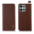 For Motorola Moto G75 5G KHAZNEH Nappa Top Layer Cowhide Leather Phone Case(Brown) - Motorola Cases by PMC TechLife | Online Shopping South Africa | PMC TechLife | Buy Now Pay Later Mobicred