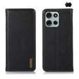 For Motorola Moto G75 5G KHAZNEH Nappa Top Layer Cowhide Leather Phone Case(Black) - Motorola Cases by PMC TechLife | Online Shopping South Africa | PMC TechLife | Buy Now Pay Later Mobicred