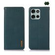 For Motorola Moto G75 5G KHAZNEH Nappa Top Layer Cowhide Leather Phone Case(Green) - Motorola Cases by PMC TechLife | Online Shopping South Africa | PMC TechLife | Buy Now Pay Later Mobicred