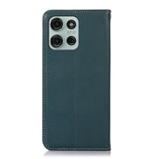 For Motorola Moto G75 5G KHAZNEH Nappa Top Layer Cowhide Leather Phone Case(Green)