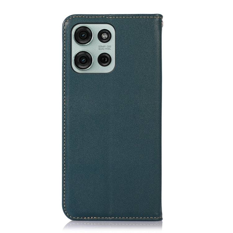 For Motorola Moto G75 5G KHAZNEH Nappa Top Layer Cowhide Leather Phone Case(Green)