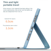 For Lenovo Tab M10 Plus 10.6 3rd Gen 2022 LX106 Square Keys Detachable Bluetooth Keyboard Leather Tablet Case(Purple)