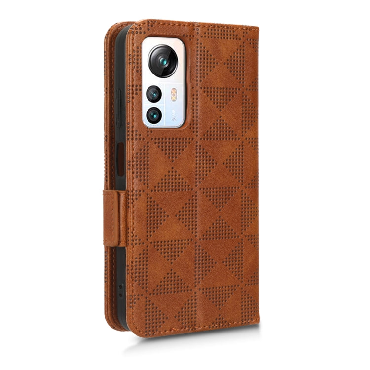 For Blackview A85 Symmetrical Triangle Leather Phone Case(Brown) - More Brand by PMC TechLife | Online Shopping South Africa | PMC TechLife | Buy Now Pay Later Mobicred