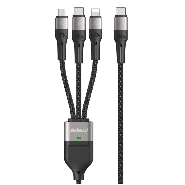 DUZZONA A4 5A USB-C / Type-C to USB-C / Type-C + 8 Pin + Micro USB Fast Charging Data Cable, Cable Length: 1.3m - free shipping - PMC Jewellery - Order now!