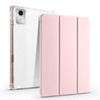 For Lenovo Tab M11 / Xiaoxin Pad 11 2024 3-fold Clear TPU Leather Tablet Case with Pen Slot(Pink) - Lenovo by PMC Jewellery | Online Shopping South Africa | PMC Jewellery | Buy Now Pay Later Mobicred