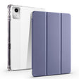 For Lenovo Tab M11 / Xiaoxin Pad 11 2024 3-fold Clear TPU Leather Tablet Case with Pen Slot(Lavender) - Lenovo by PMC Jewellery | Online Shopping South Africa | PMC Jewellery | Buy Now Pay Later Mobicred