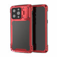For iPhone 14 Pro Max RedPepper Silver Shield Series All-inclusive Lens Metal Phone Case(Red) - iPhone 14 Pro Max Cases by RedPepper | Online Shopping South Africa | PMc TechLife | Buy Now Pay Later Mobicred