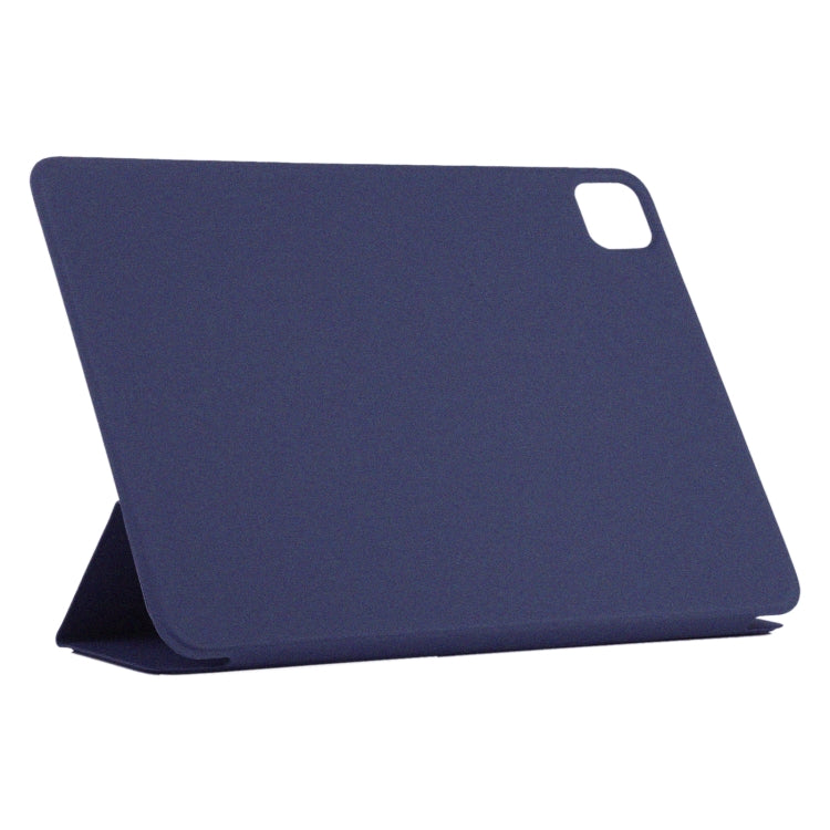 For iPad Air 13 2024 / Pro 12.9 2020 Non-buckle Double-sided Magnetic Flip Leather Tablet Case With Holder & Sleep / Wake-up Function(Dark Blue) - iPad Pro 12.9 (2020) Cases by PMC TechLife | Online Shopping South Africa | PMC TechLife | Buy Now Pay Later Mobicred