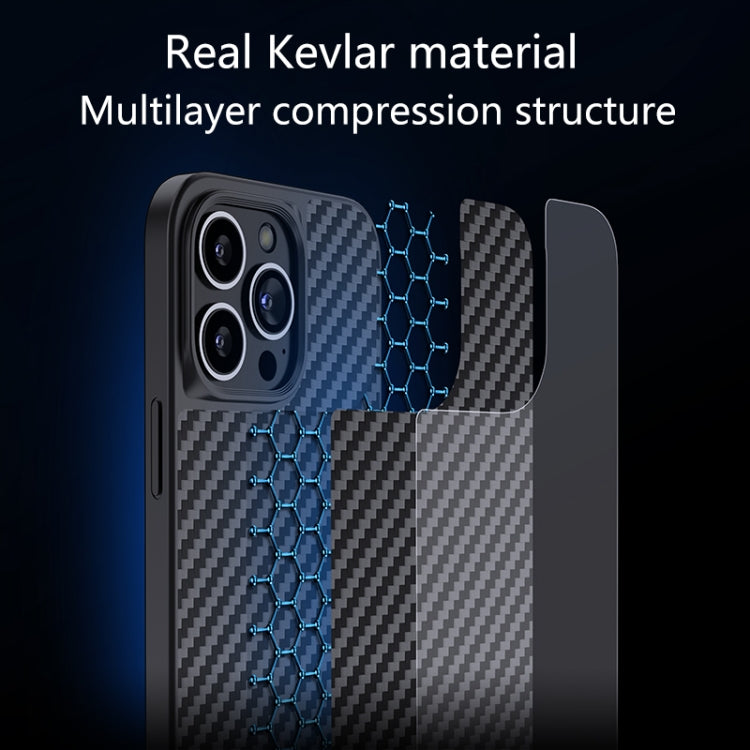 For iPhone 13 Pro Max wlons Magsafe Carbon Fiber Kevlar TPU Phone Case(Black) - free shipping - PMC Jewellery - Order now!