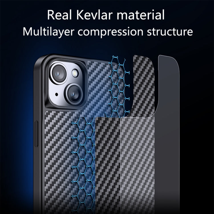 For iPhone 13 wlons Magsafe Carbon Fiber Kevlar TPU Phone Case(Black) - free shipping - PMC Jewellery - Order now!