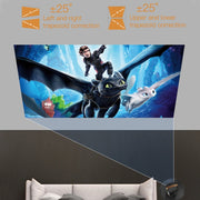 A007 Portable 1280 x 720 HD 113 ANSI Smart LED Projector, Plug:AU Plug(White)