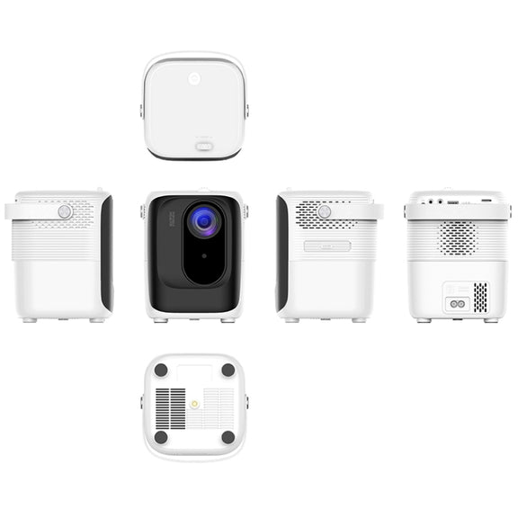 A007 Portable 1280 x 720 HD 113 ANSI Smart LED Projector, Plug:UK Plug(White)