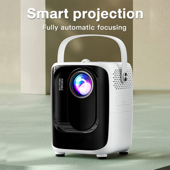 A007 Portable 1280 x 720 HD 113 ANSI Smart LED Projector, Plug:UK Plug(White)