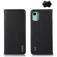 For Nokia C12 4G KHAZNEH Nappa Top Layer Cowhide Leather Phone Case(Black) - Nokia Cases by PMC TechLife | Online Shopping South Africa | PMC TechLife | Buy Now Pay Later Mobicred