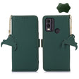 For Nokia C22 4G Genuine Leather Magnetic RFID Leather Phone Case(Green) - Nokia Cases by PMC TechLife | Online Shopping South Africa | PMC TechLife | Buy Now Pay Later Mobicred