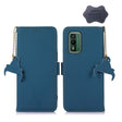 For Nokia XR21 Genuine Leather Magnetic RFID Leather Phone Case(Blue) - Nokia Cases by PMC TechLife | Online Shopping South Africa | PMC TechLife | Buy Now Pay Later Mobicred