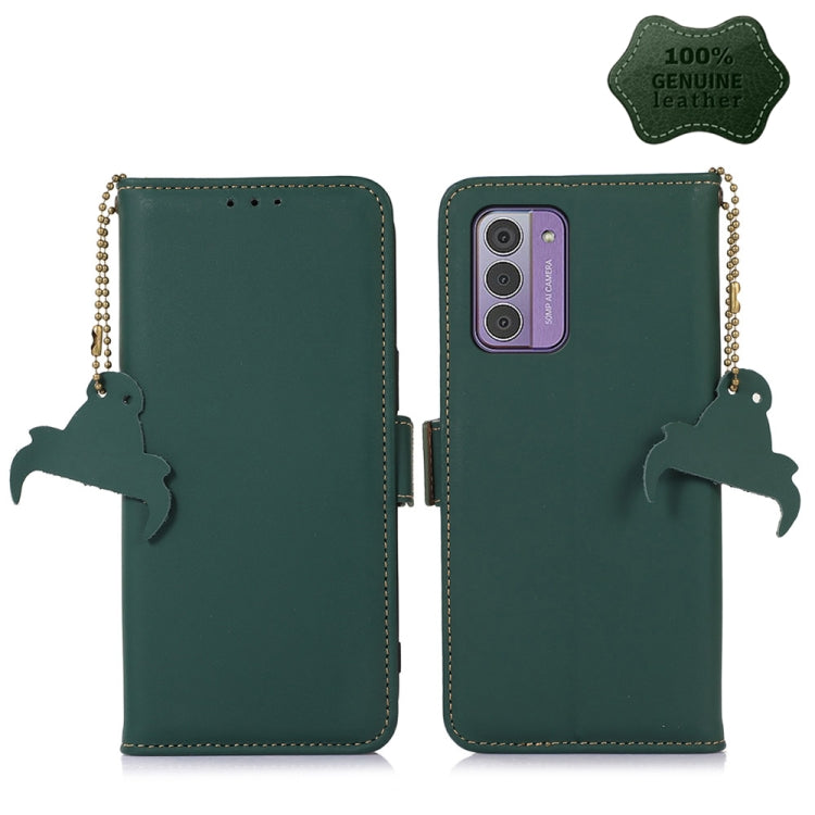 For Nokia G42 Genuine Leather Magnetic RFID Leather Phone Case(Green) - Nokia Cases by PMC TechLife | Online Shopping South Africa | PMC TechLife | Buy Now Pay Later Mobicred