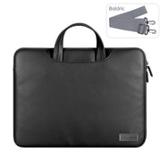 Water-resistant PU Laptop Bag Inner Bag, Size:15 inch(Black)