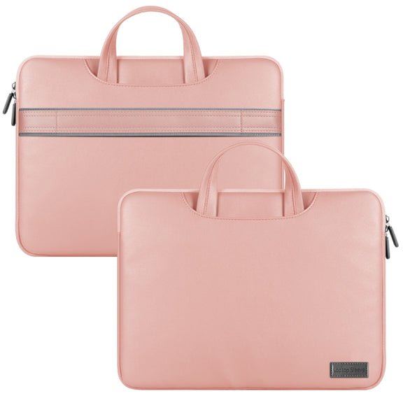 Water-resistant PU Laptop Bag Inner Bag, Size:15 inch(Rose Gold)