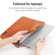 Water-resistant PU Laptop Bag Inner Bag, Size:15 inch(Grey)