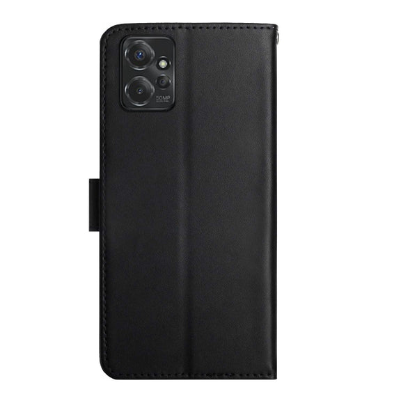 For Motorola Moto G Power 2023 Genuine Leather Fingerprint-proof Horizontal Flip Phone Case(Black)