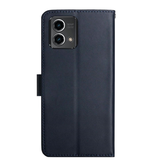 For Motorola Moto G Stylus 5G 2023 Genuine Leather Fingerprint-proof Horizontal Flip Phone Case(Blue)