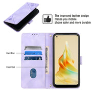 For OPPO Reno8 T 4G Foreign Skin-feel Embossed Leather Phone Case(Light Purple)