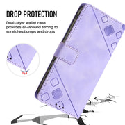 For OPPO Reno8 T 4G Foreign Skin-feel Embossed Leather Phone Case(Light Purple)