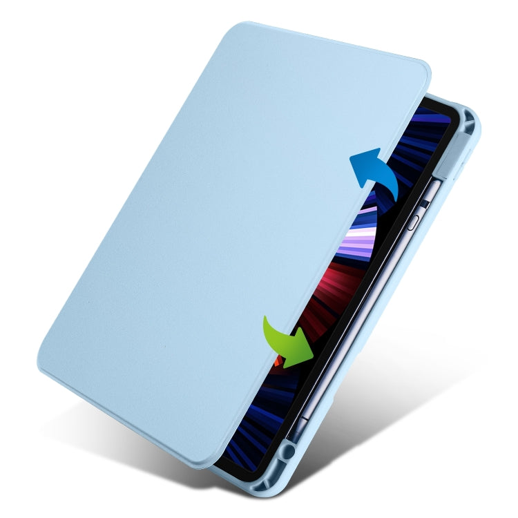 Acrylic 360 Degree Rotation Holder Tablet Leather Case For iPad Air 13 2025 / 2024 / Pro 12.9 2022(Ice Blue) - iPad Pro 12.9 (2022/2021) Cases by PMC TechLife | Online Shopping South Africa | PMC TechLife | Buy Now Pay Later Mobicred