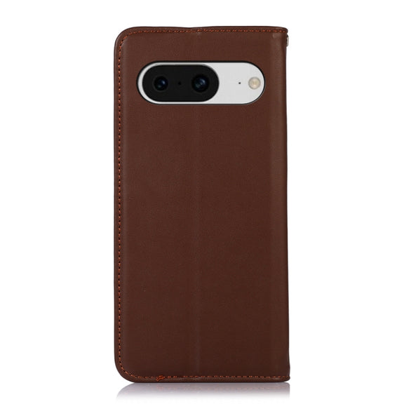 For Google Pixel 8 KHAZNEH Nappa Top Layer Cowhide Leather Phone Case(Brown)