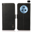 For Honor Magic5 KHAZNEH Side-Magnetic Litchi Genuine Leather RFID Phone Case(Black) - Honor Cases by PMC TechLife | Online Shopping South Africa | PMC TechLife | Buy Now Pay Later Mobicred