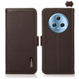 For Honor Magic5 KHAZNEH Side-Magnetic Litchi Genuine Leather RFID Phone Case(Brown) - Honor Cases by PMC TechLife | Online Shopping South Africa | PMC TechLife | Buy Now Pay Later Mobicred
