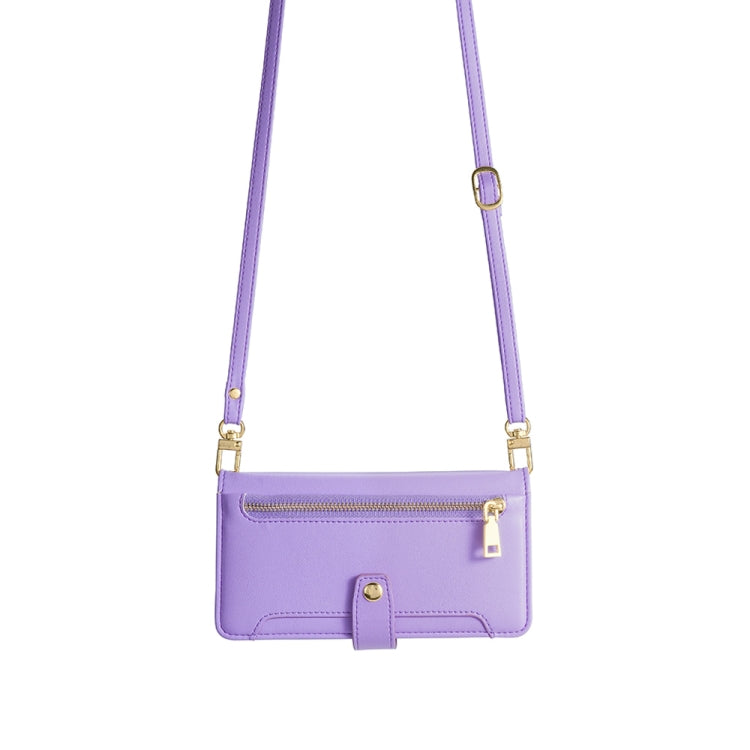 For Infinix Zero 20 Sheep Texture Cross-body Zipper Wallet Leather Phone Case(Purple) - Infinix Cases by PMC TechLife | Online Shopping South Africa | PMC TechLife | Buy Now Pay Later Mobicred