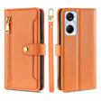 For Tecno Pop 6 Pro Sheep Texture Cross-body Zipper Wallet Leather Phone Case(Orange) - Tecno Cases by PMC TechLife | Online Shopping South Africa | PMC TechLife | Buy Now Pay Later Mobicred