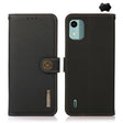 For Nokia C12 4G KHAZNEH Custer Genuine Leather RFID Phone Case(Black) - Nokia Cases by PMC TechLife | Online Shopping South Africa | PMC TechLife | Buy Now Pay Later Mobicred